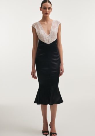 NAIA MIDI DRESS BLACK