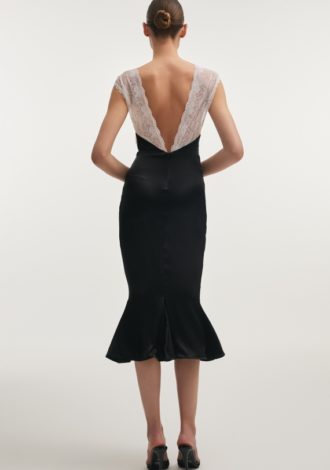NAIA MIDI DRESS BLACK