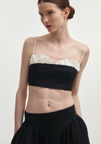 HIBISCUS TOP BLACK/WHITE