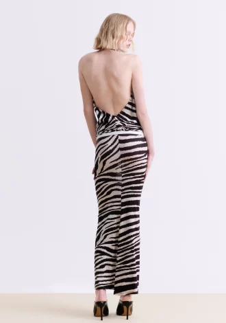 ZEBRA PRINT COWL NECK