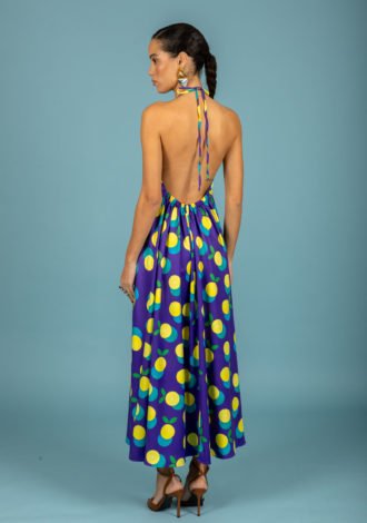 DIEGO OPEN BACK DRESS (PURPLE)