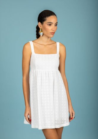 LEORA SHORT DRESS (ECRU)