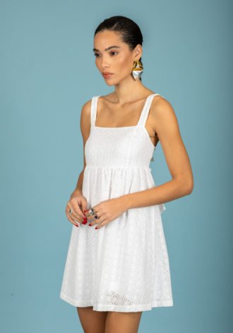 LEORA SHORT DRESS (ECRU)