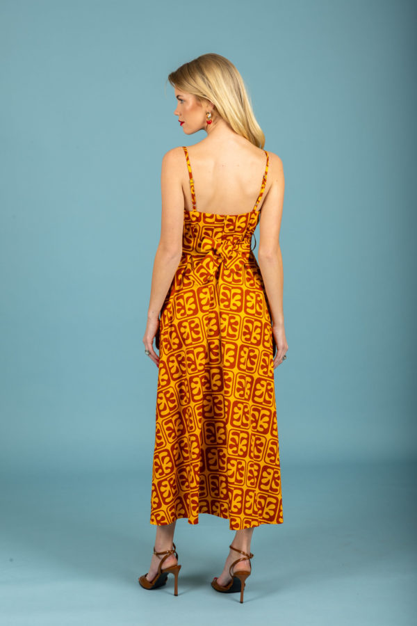 JAVIER POPLIN DRESS (BROWN) - Image 3