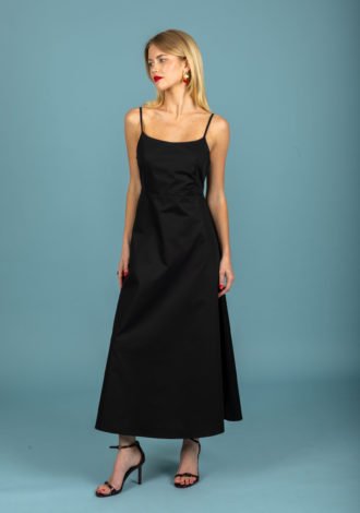 HUGO POPLIN DRESS (JET BLACK)