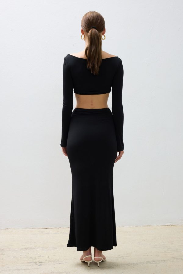 COMBOS 0128 SKIRT MAXI GATHER BLACK - Image 3