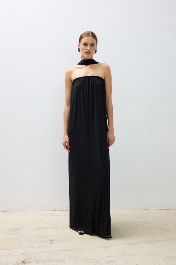 COMBOS 0132 DRESS MAXI STRAPLESS SCARF
