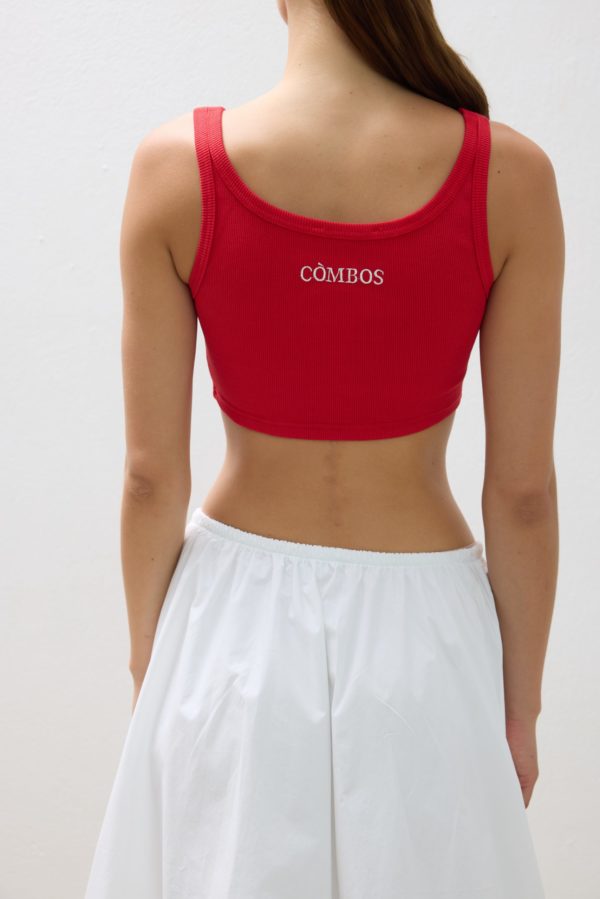 COMBOS 0136 CROP TOP GOLD PIN RED - Image 2