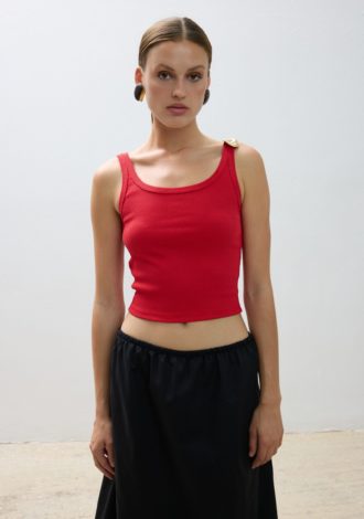 COMBOS 0137 TANK TOP GOLD PIN RED