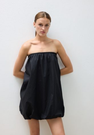 COMBOS 0131 DRESS MINI STRAPLESS BALLOON BLACK